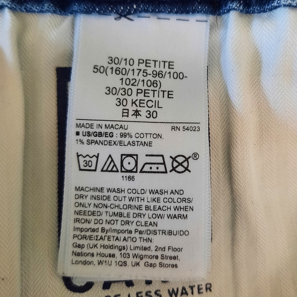 Gap Denim High-Rise Cheeky Short Women's size 10P Button Fly Cut-Offs Stretch - Picture 5 of 7